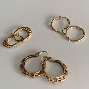 Vintage 10K Gold Earrings Lot